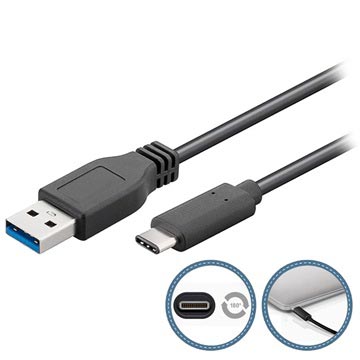 Goobay USB 3.0 / USB kábel typu C - 1 m - čierna