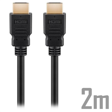 Goobay Ultra vysokorýchlostná HDMI 2,1 8k kábel - 2 m - Čierna