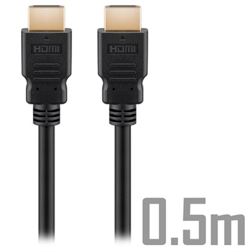 Goobay Ultra vysokorýchlostný kábel HDMI 2,1 8K - 0,5 m - Čierna
