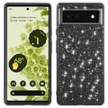 Glitter Series Hybridné puzdro Google Pixel 8a - Čierne
