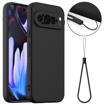 Tekuté silikónové puzdro na Google Pixel 9 Pro XL – kompatibilné s MagSafe – Čierne