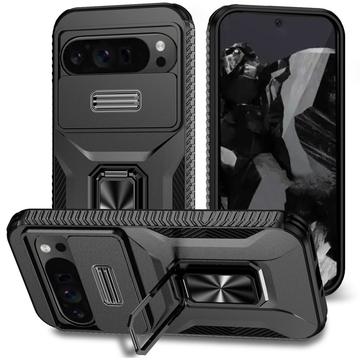 Google Pixel 9 Pro XL Rotary Ring Hybrid Case with Camera Shield