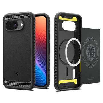Google Pixel 9a Spigen Rugged Armor Mag TPU Case - Black