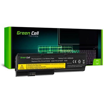 Batéria zelenej bunky - Lenovo Thinkpad x200, x200, x201, x201i - 4400mAh (Otvorená krabica - Objem)