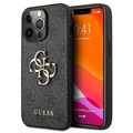 Hádajte 4G veľké kovové logo iPhone 13 Pro Hybrid Case - Black