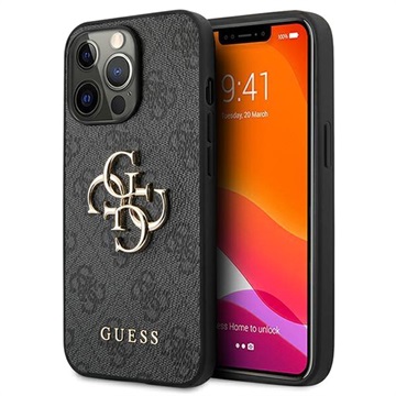Hádajte 4G veľké kovové logo iPhone 13 Pro Max Hybrid Case