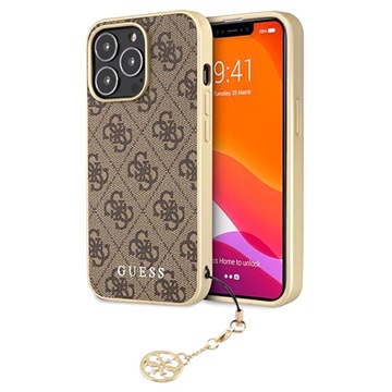 Hádajte 4G Charms Collection iPhone 13 Pro Hybrid Case - Brown
