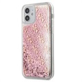 Hádajte 4G Liquid Glitter iPhone 12 Mini Hybrid Case - Pink
