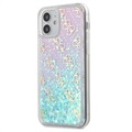 Hádajte 4G Liquid Glitter iPhone 12 Mini Hybrid Case - Pink / Blue