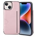 Puzdro s Peňaženkou Hanman Mika iPhone 14 - Ružové zlato