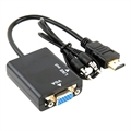 HDMI / VGA Adaptér s 3.5mm Káblom AUX