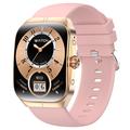HK80 Smart Watch with AMOLED Curved Screen, Bluetooth Call, Health Monitor & NFC