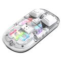 HXSJ T200 Dual-Mode Wireless Bluetooth Mouse with RGB Lighting