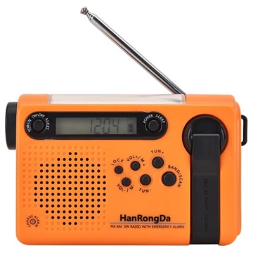 Hanrongda HRD -900 Kempingové rádio s baterkou a SOS Alarm - Orange