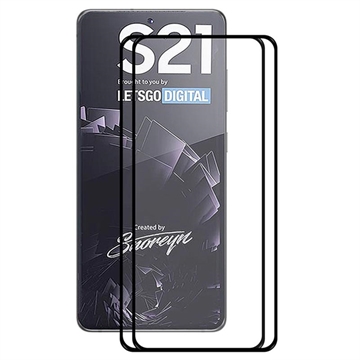 Ochranné tvrdené sklo na displej Samsung Galaxy S21 5G Hat Prince v plnej veľkosti - 2 ks. - čierny okraj