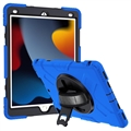 iPad 10.2 2019/2020/2021 High Duty 360 puzdro s ručným popruhom - modrá/čierna