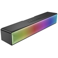 HiFi Stereo Bluetooth Soundbar Speaker with RGB Light BT601 - 10W - Black