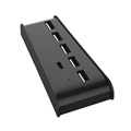 Sony Playstation 5 vysokorýchlostný 6-port USB Hub-5x USB, 1x USB-C