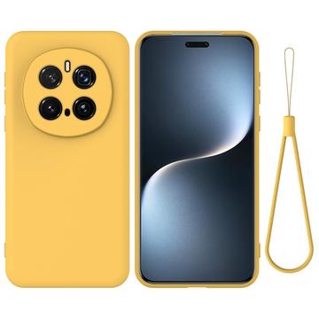 Honor Magic7 Pro Liquid Silicone Case with Hand Strap