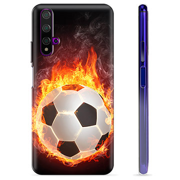 Huawei Nova 5T puzdro TPU - Futbalový plameň