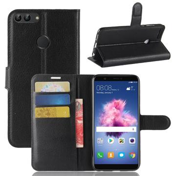 Huawei P Smart peňaženka s magnetickým uzáverom - čierna