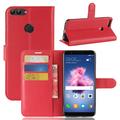 Huawei P Smart peňaženka s magnetickým uzáverom - Červená