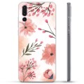 Huawei P20 Pro puzdro TPU - Ružové kvety