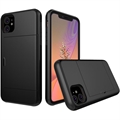 iPhone 11 Hybrid Case with Sliding Card Slot - Black