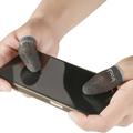 IMAK 1 pár prstov Priedušný citlivý potu odolný strieborný kryt prstov pre mobilnú hru PUBG