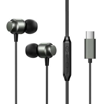 JOYROOM EC06 Metal In-ear Headphone with Mic HiFi Sound Type-C Wired Earphones (Open Box - Bulk Satisfactory) - Tarnish