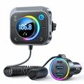 Joyroom JR-CL18 avtomobilski polnilec / Bluetooth FM oddajnik z RGB - 30 W