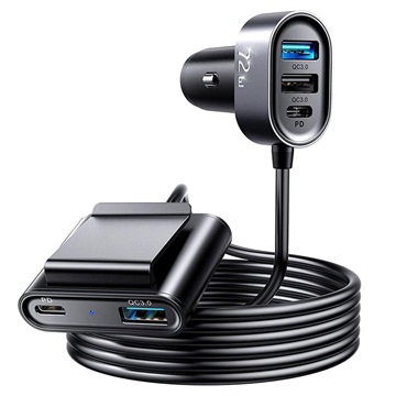 Joyroom Jr-Cl05 5-port rýchla nabíjačka automobilu-2x PD USB-C, 3x QC3.0 USB-72W