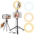 Joyroom JR-ZS233 LED kruhový stojan na statív a súprava na vlogging – 10.2"