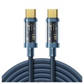 Joyroom S -CC100A20 Pletený kábel USB -C - 100 W, 2 m - modrá