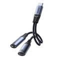 Joyroom SY-C03 2-in-1 Audio Adapter - Black
