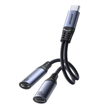 Joyroom SY-C03 2-in-1 Audio Adapter - Black