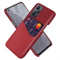 KSQ Realme GT NEO2 puzdro s vreckom na kartu - červená