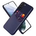 KSQ Samsung Galaxy S22 5G puzdro s vreckom na kartu - modrá