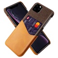 KSQ iPhone 11 Pro Max puzdro s vreckom na kartu - káva