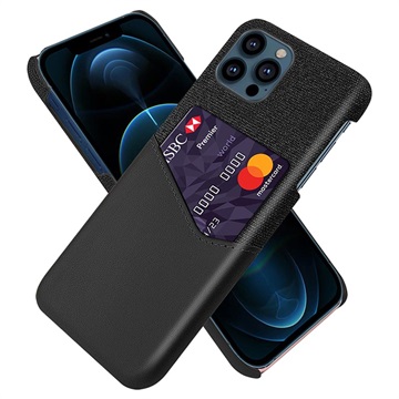 KSQ iPhone 13 Pro Case s vreckom na kartu - čierna