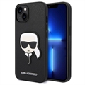 Karl Lagerfeld Saffiano Karl's Head iPhone 14 Case - Black