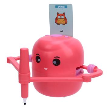 Kids Art Learning Robot Drawing Machine with 100 Activity Cards - Hot Pink