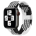 Apple Watch Series Ultra 2/Ultra/9/8/7/SE/6/5/4/4/3/2/1 pletený remienok - 45 mm/44 mm/42 mm - čierna/biela