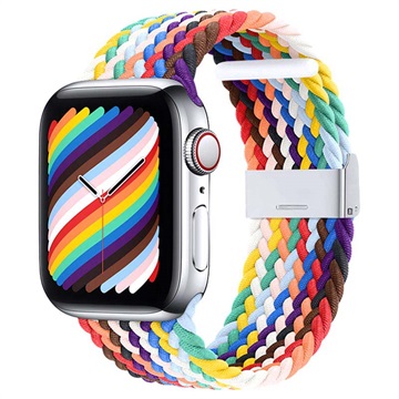 Apple Watch Series Ultra 2/Ultra/10/9/8/7/SE/6/5/4/4/3/1/1 pletený popruh - 49mm/46mm/45mm/44mm/42mm - dúha