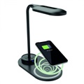 KSIX Energy LED Desk Light s rýchlou bezdrôtovou nabíjačkou - čierna