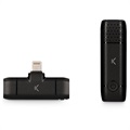 KSIX Wireless Clip -On Microfón pre iPhone - Lightning - Čierna