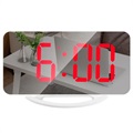 LED budík s digitálnym displejom a zrkadlom TS -8201 - biela