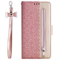 Čipový vzor iPhone 11 peňaženka - ružové zlato
