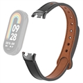 Kožený Remienok Xiaomi Smart Band 8 s Konektormi - Čierna