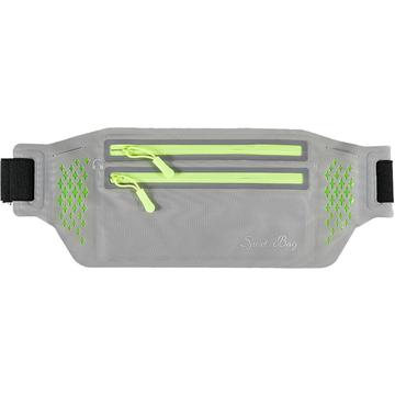 Lightweight Running Belt Bag with Reflective Strip and Zipper Pockets - 7.2"